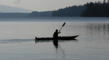 Kayaker on Squam Lake